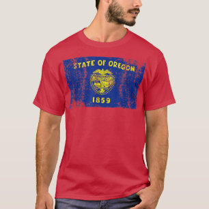 State of Oregon Flag  Vintage Retro Men Women Gift T-Shirt