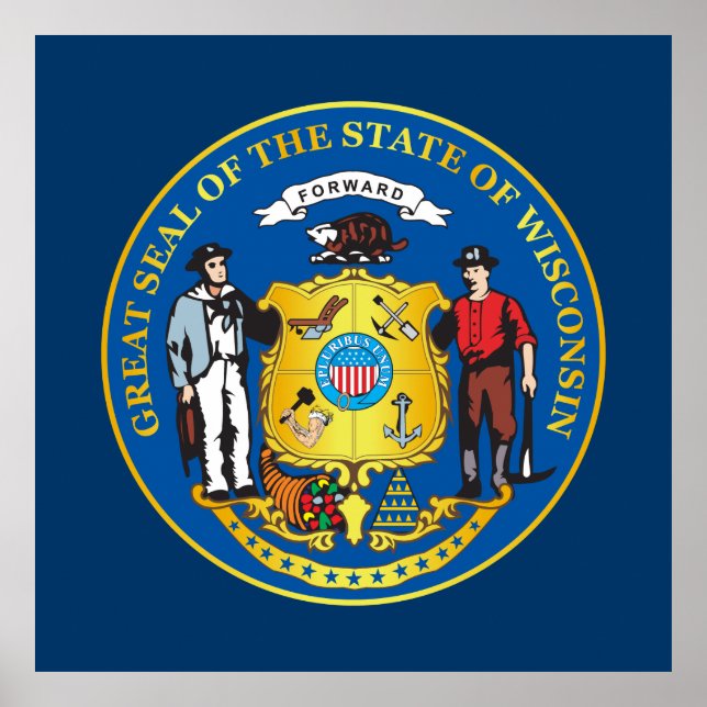 State of Wisconsin seal Poster (Vorne)
