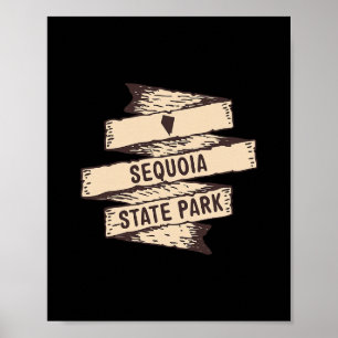 State Park Sequoia Nevada Nv Holzschild Urlaub Poster