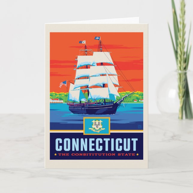 State Pride | Connecticut Karte (Vorderseite)