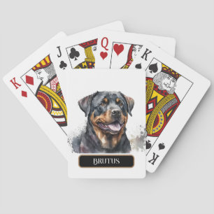 State Rottweiler Dog Personalize Spielkarten