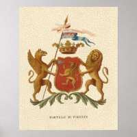 Stated Heraldic Abzeichen mit Griffin und Lion