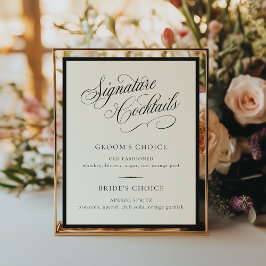 STATELY Signature-Cocktails Hochzeit Poster