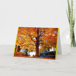 Stately Tree Autumn Tree Colors Karte