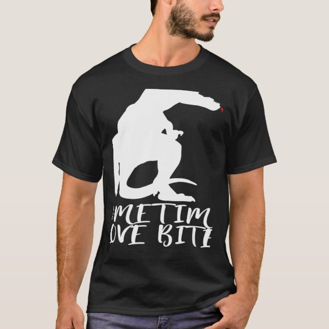 Statement Dinosaur Valentine's Day Heart T-Shirt (Vorderseite)