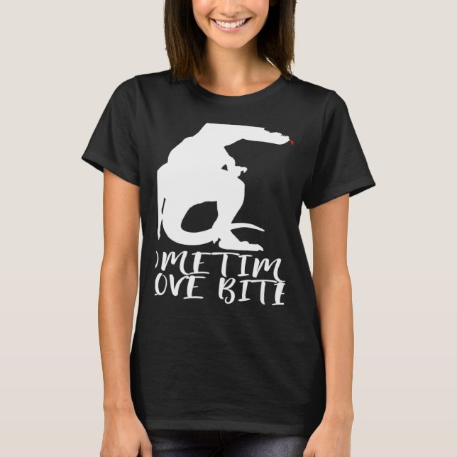 Statement Dinosaur Valentine's Day Heart T-Shirt (Vorderseite)