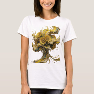 Statement Gold ABSTRACT ART Kunstdruck T-Shirt