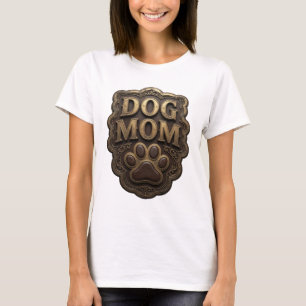 Statement Gold DOG MOM Modernes Design T-Shirt