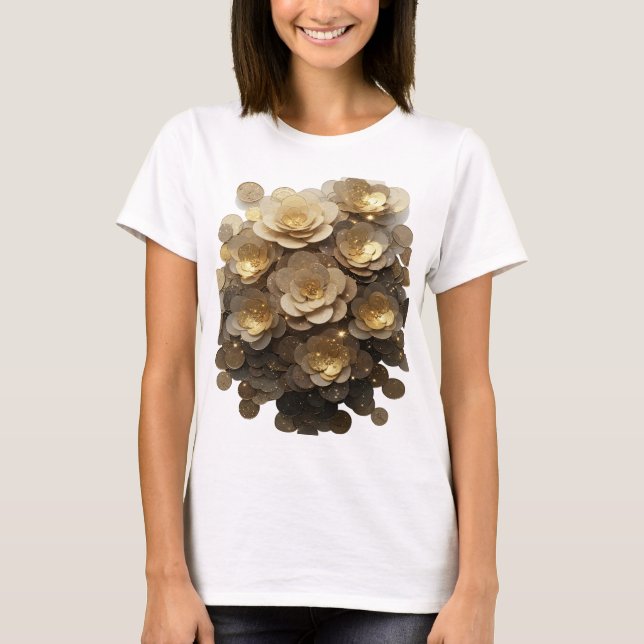 Statement Grau ABSTRACT ART Mode Druck T-Shirt (Vorderseite)
