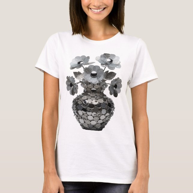 Statement Grau ABSTRACTE KUNST Statement Design T-Shirt (Vorderseite)
