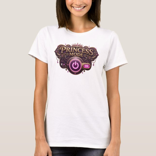 Statement Orange PRINCESS MODE Statement T-Shirt (Vorderseite)