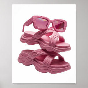 Statement Pink ABSTRACT ART Künstlerisches Motiv Poster