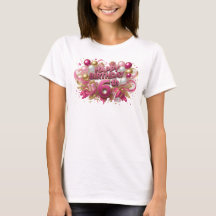 Statement Pink HAPPY BIRTHDAY 6TH Shirt Design
