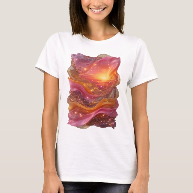 Statement Silber ABSTRACT ART Statement T-Shirt (Vorderseite)