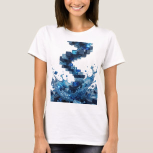 Statement Silber ABSTRACT ART Statement T-Shirt v3