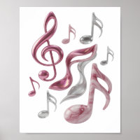 Statement Silber MUSIC IN EVERY NOTE 3D Text Kunst
