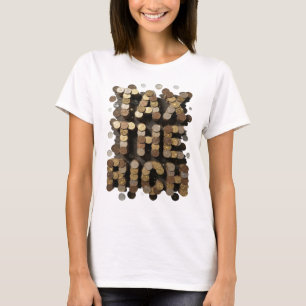 Statement Silber Steuer den Reichen Grafikdesign T-Shirt
