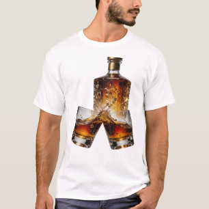 Statement Silber WHISKY Wearable Art T-Shirt