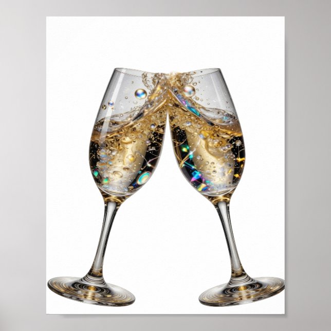 Statement Silver PROST AUF GUTE GESUNDHEIT Slogan  Poster (Vorne)