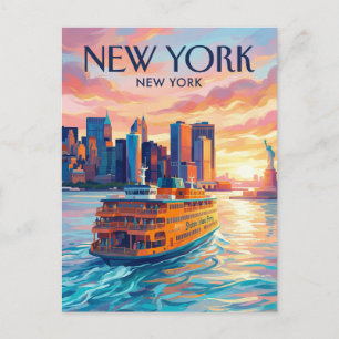 Staten-Island-Fähre USA Postkarte