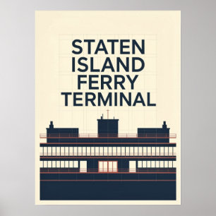 Staten Island Fährterminal Poster