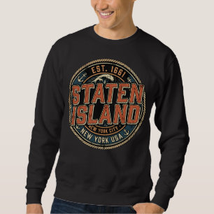 Staten Island New York City Vintage-Nautik-Abzeich Sweatshirt