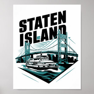 Staten Island New York Fähre Poster