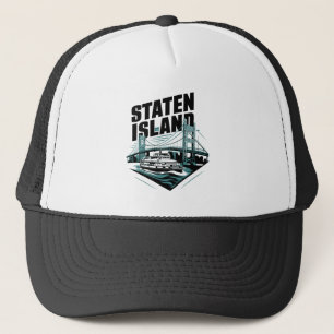 Staten Island New York Ferry Truckerkappe