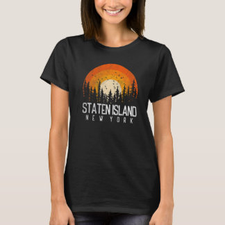 Staten Island New York NY Retro Vintager 80er 90er T-Shirt