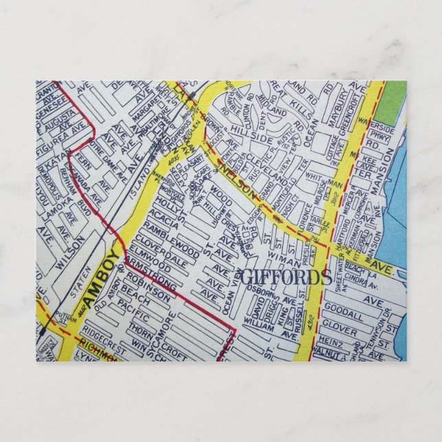 Staten Island, NY Carte Vintage (Devant)