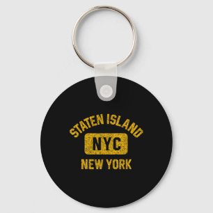 Staten Island Nyc Gym Style Bedressene Bernsteindr Schlüsselanhänger