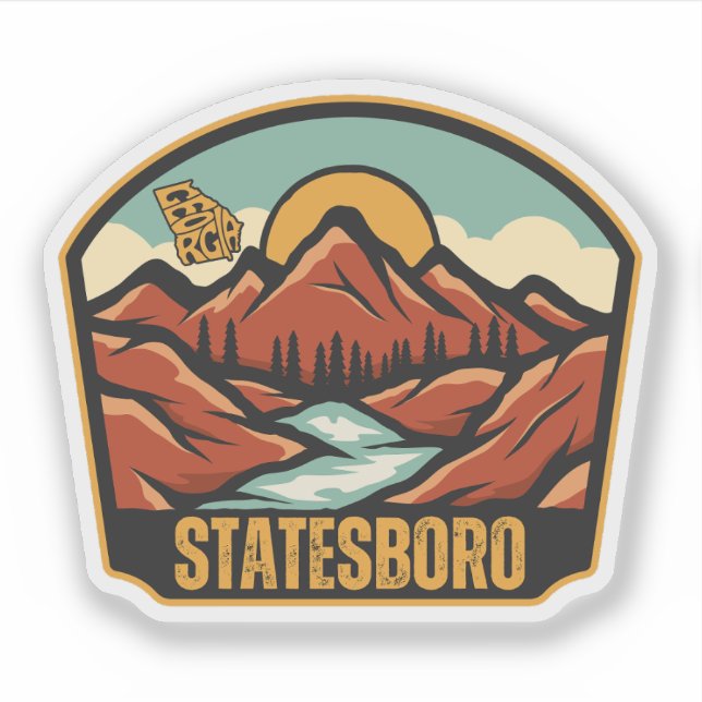 Statesboro, Georgien Aufkleber (Vorderseite)