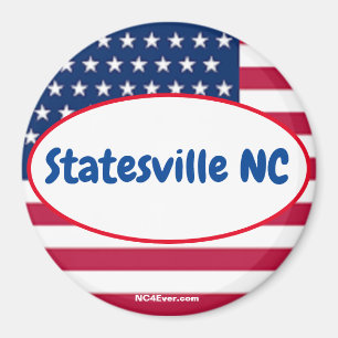 Statesville NC Patriotic Places Magnet