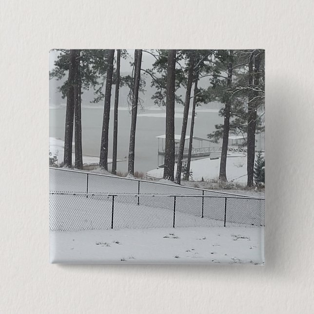 'Static Snow'-Metallknopf Button (Vorderseite)