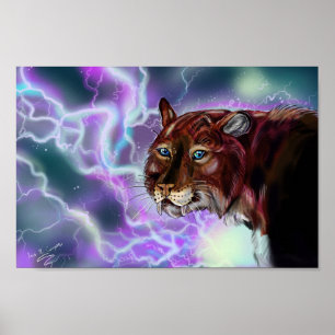 Static Storm Lighting Saber Poster