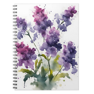 Statice - Aquarellblumen Notizblock