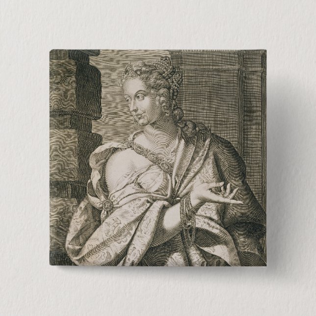 Statilia Messalina dritte Ehefrau von Nero (Stich) Button (Vorderseite)