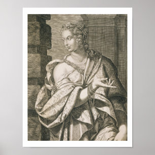 Statilia Messalina dritte Ehefrau von Nero (Stich) Poster