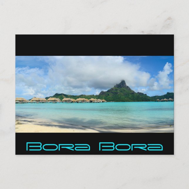Station balnéaire sur Bora Bora Carte panoramique  (Devant)