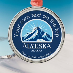 station de ski Alyeska ornement métallique médaill