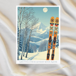 Station de ski Sunday River Maine Carte postale