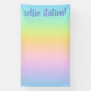 Station Pastel Rainbow Gradient Selfie Banner