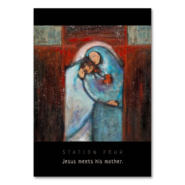Station Quatre, Jésus rencontre la carte de prière (Par défaut)
