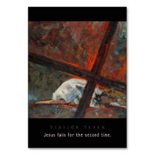 Station Seven, Jesus fällt #2, Gebet Card Tischnummer