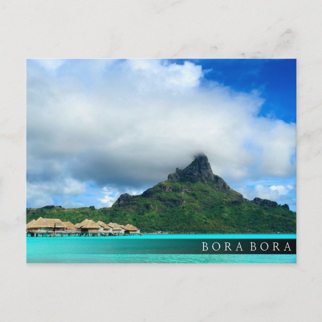 Station tropicale sur Bora Bora bar carte postale (Devant)