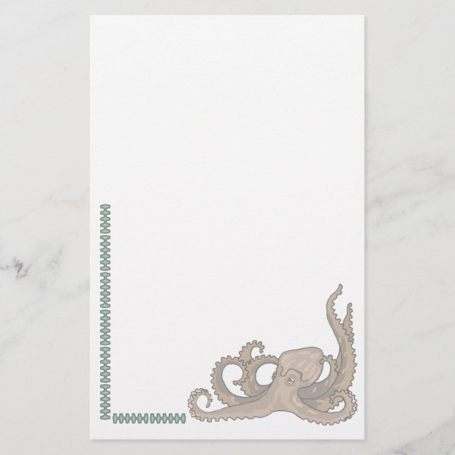 Stationäre tierische Haustierliebhaber Oktopus Sta Briefpapier (Vorderseite)