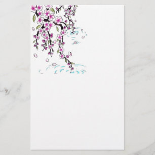 stationäres Papier der Kirschblüte