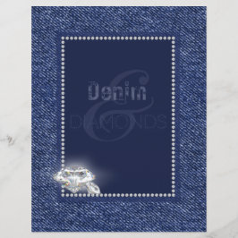 Stationäres Papier für Denim & Diamanten.