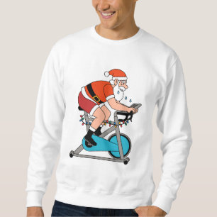 Stationary Bike Santa – Stay Fit This Christmas Sweatshirt