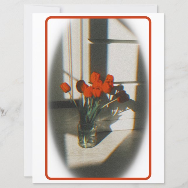 Stationary Vintag Red Tulip (Vorderseite)